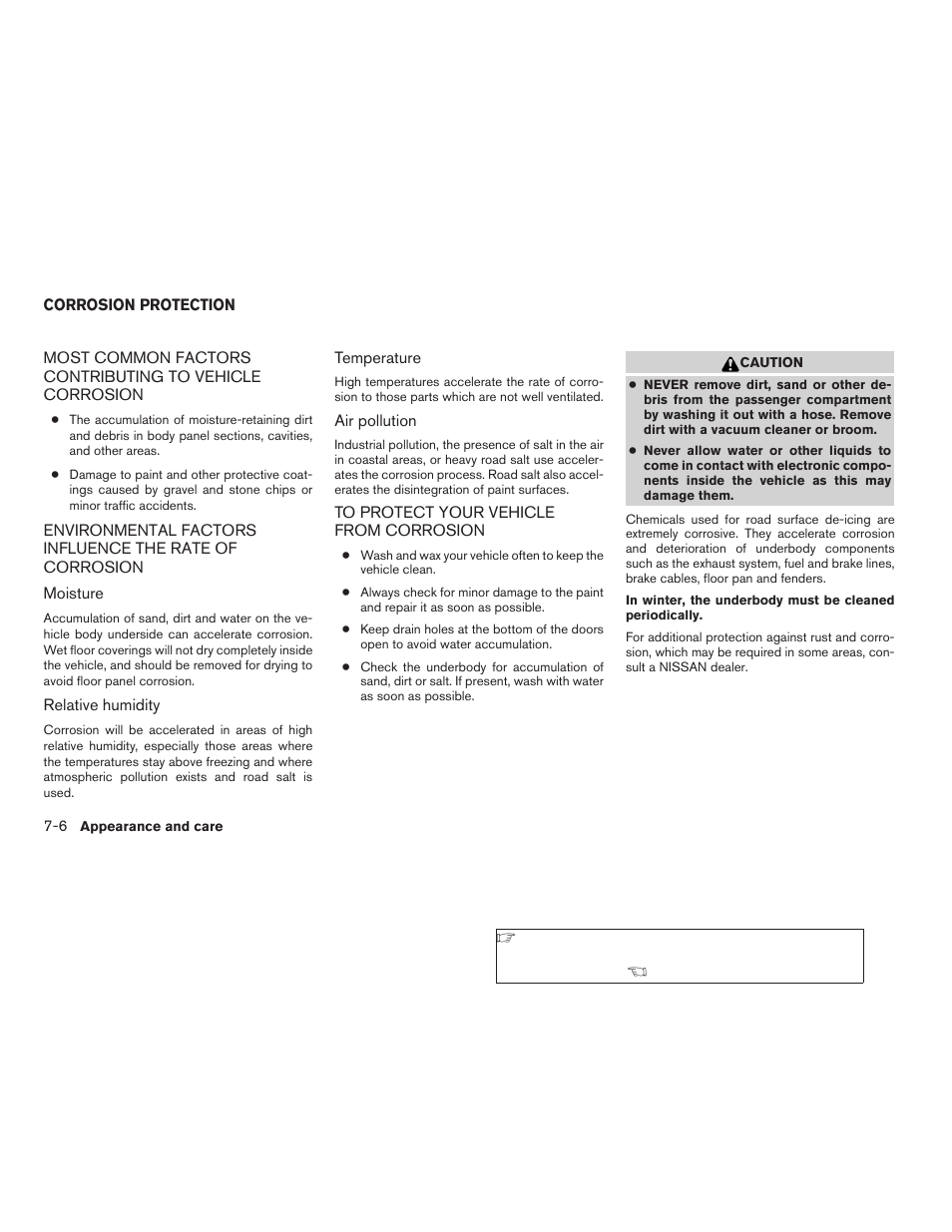 Corrosion protection -6, Most common factors contributing to vehicle | NISSAN 2008 Altima Coupe User Manual | Page 278 / 368