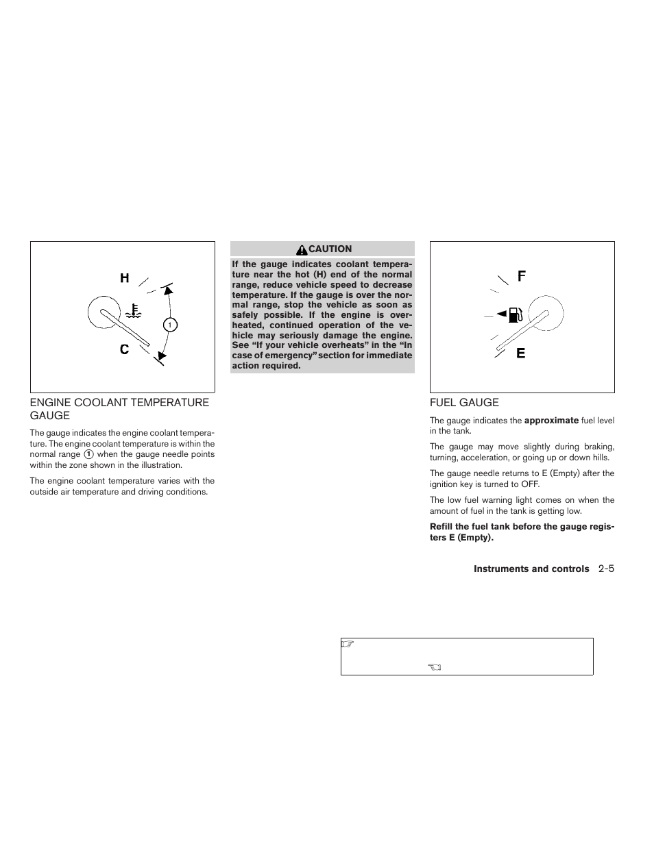 Engine coolant temperature gauge -5 fuel gauge -5 | NISSAN 2008 Altima Coupe User Manual | Page 83 / 368