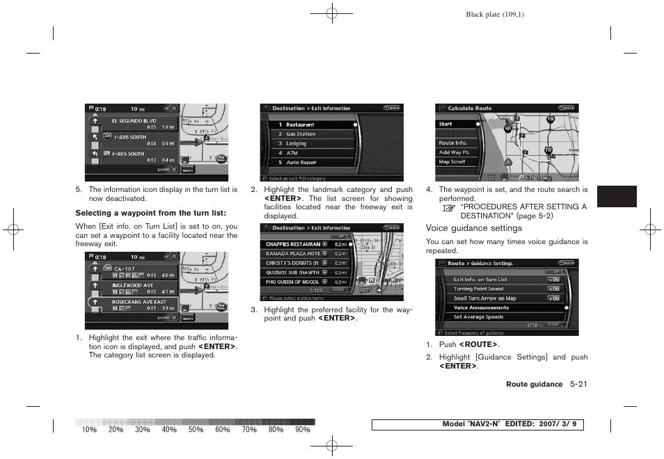 NISSAN 2008 NAVIGATION SYSTEM User Manual | Page 107 / 218