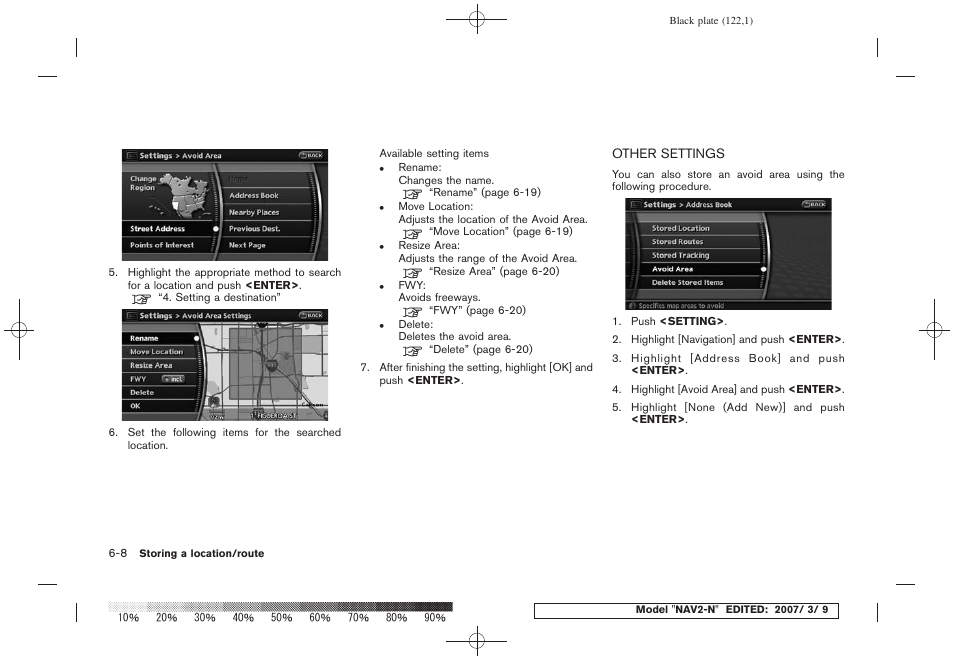 Other settings -8 | NISSAN 2008 NAVIGATION SYSTEM User Manual | Page 120 / 218