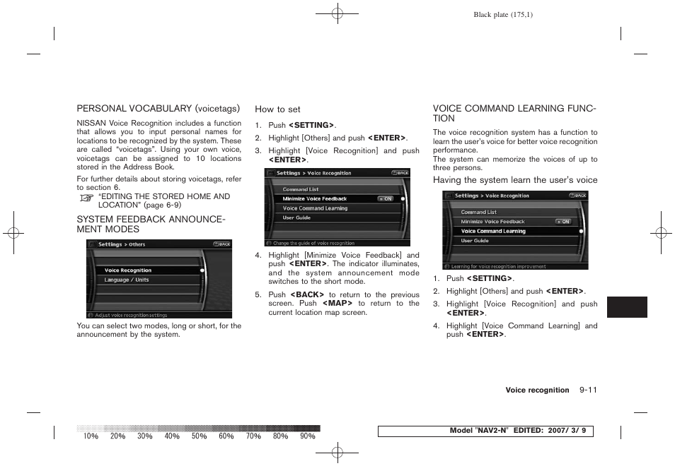 NISSAN 2008 NAVIGATION SYSTEM User Manual | Page 169 / 218