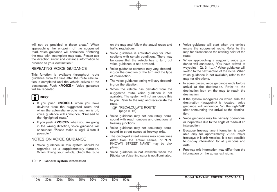 NISSAN 2008 NAVIGATION SYSTEM User Manual | Page 188 / 218