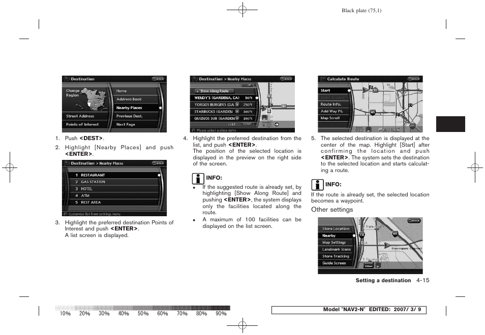 NISSAN 2008 NAVIGATION SYSTEM User Manual | Page 73 / 218