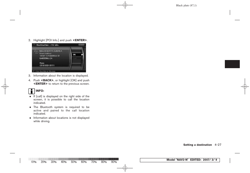 NISSAN 2008 NAVIGATION SYSTEM User Manual | Page 85 / 218