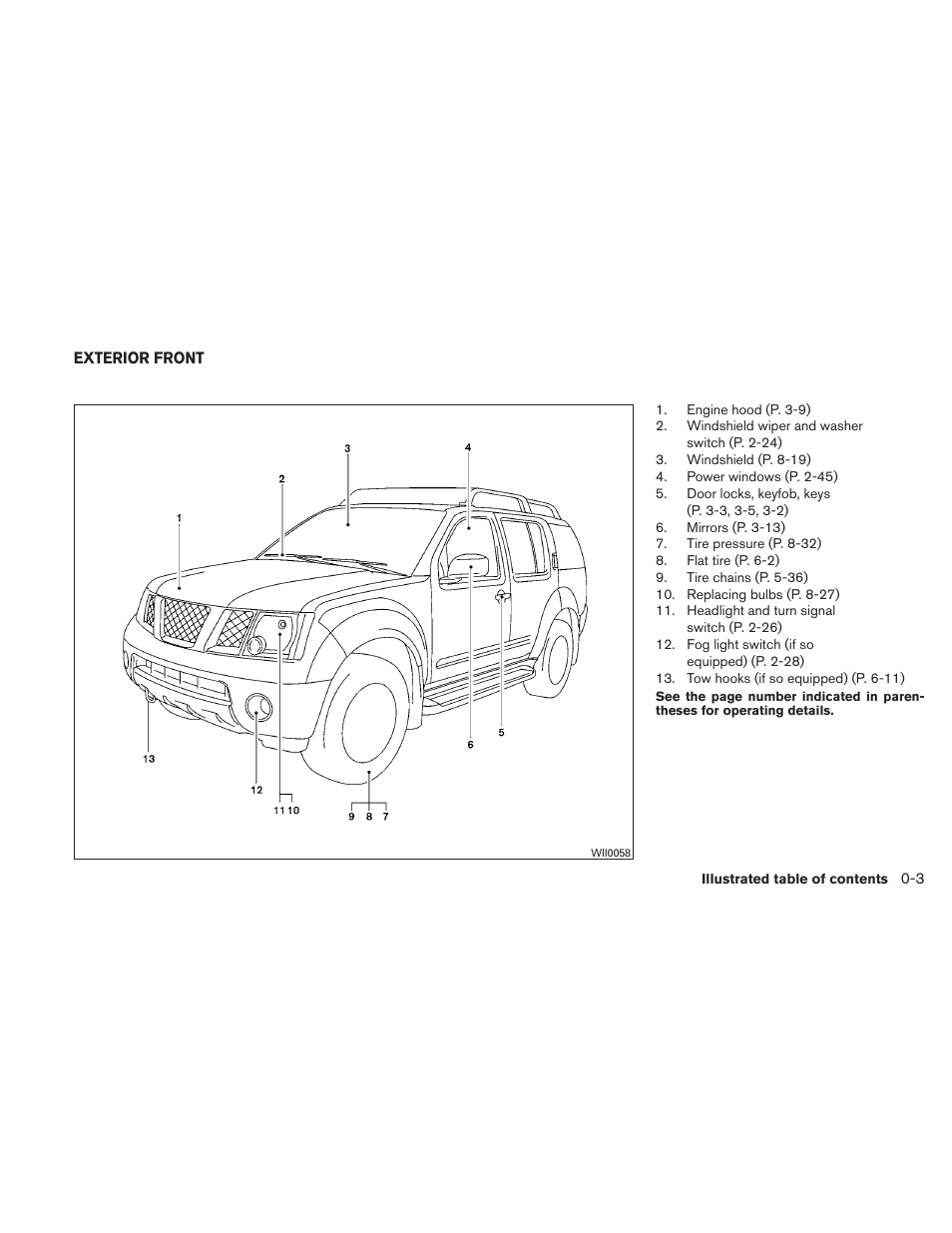 Exterior front -3 | NISSAN 2010 Xterra User Manual | Page 10 / 337