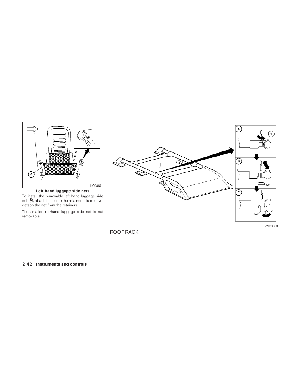 Roof rack -42 | NISSAN 2010 Xterra User Manual | Page 121 / 337