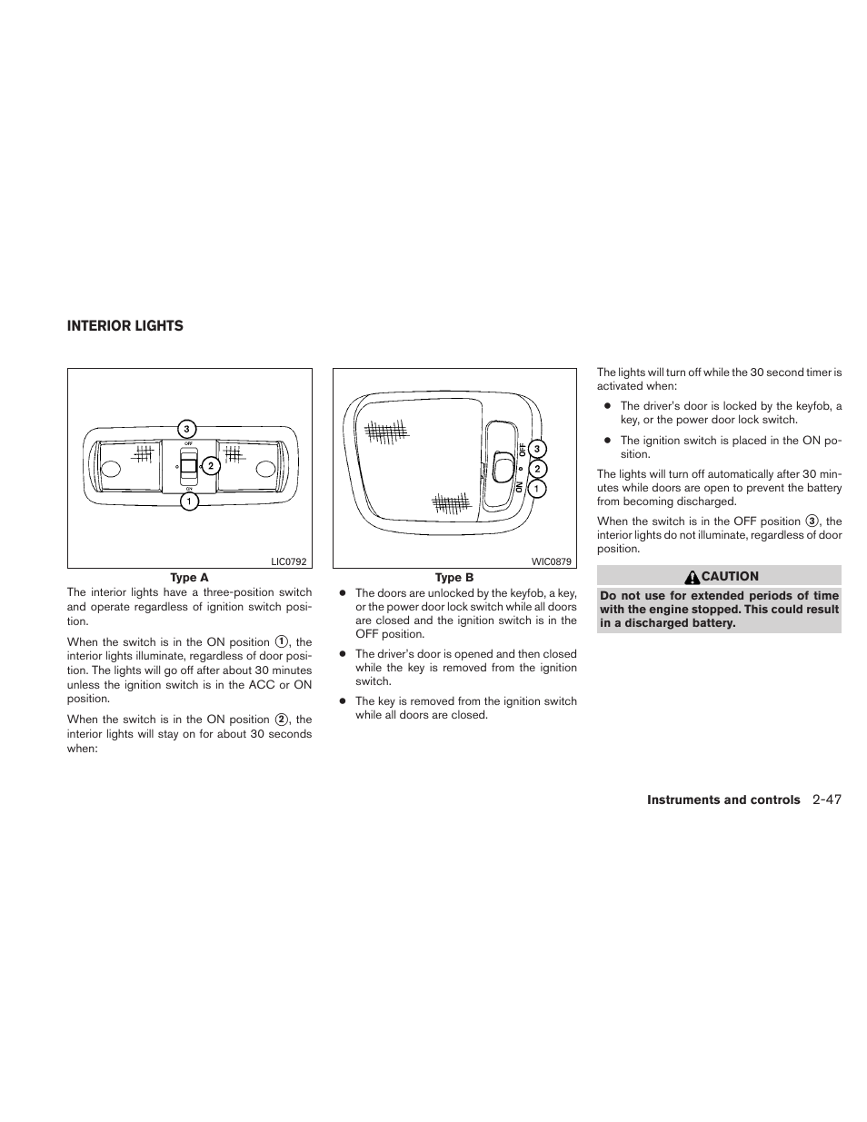 Interior lights -47 | NISSAN 2010 Xterra User Manual | Page 126 / 337