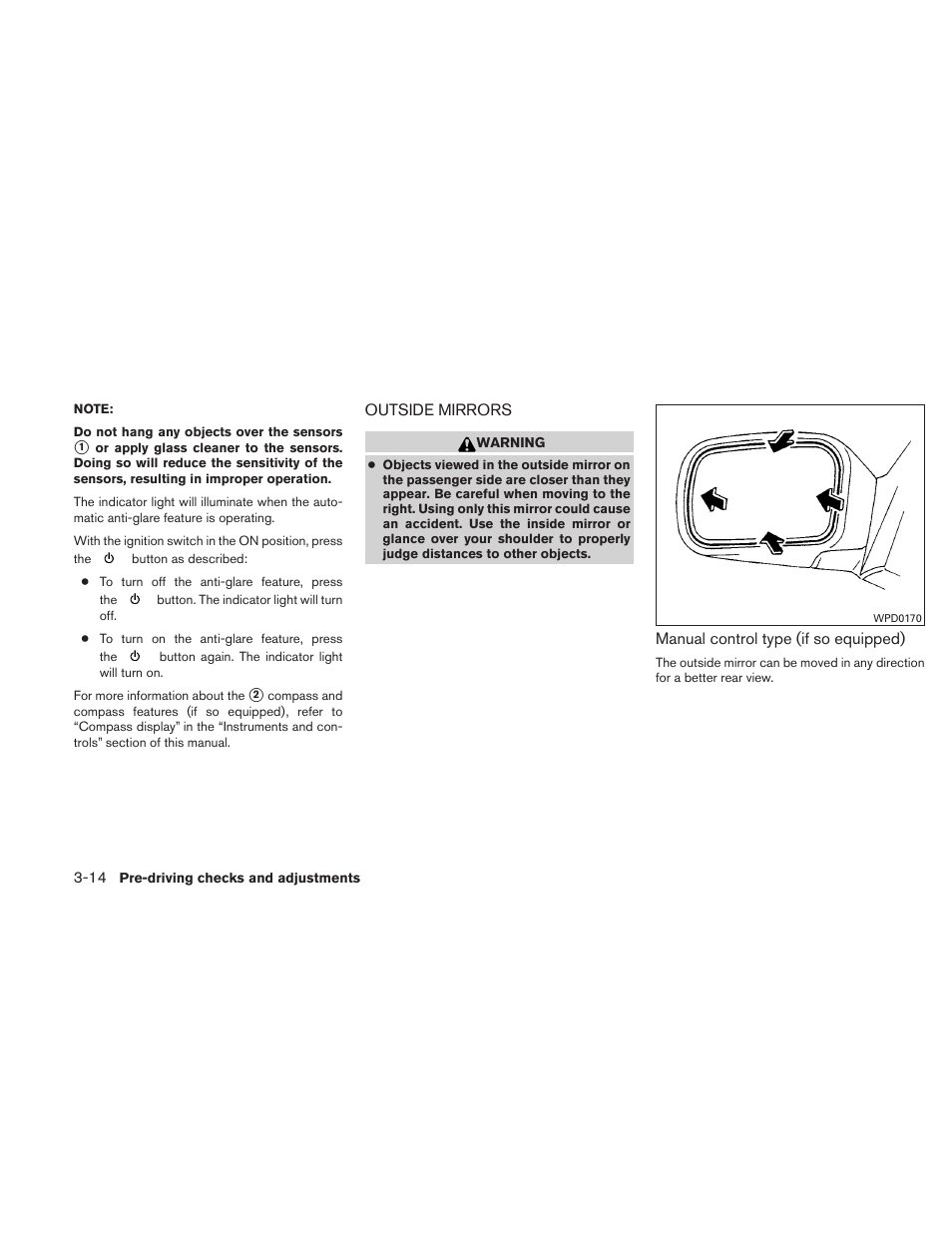 Outside mirrors -14 | NISSAN 2010 Xterra User Manual | Page 141 / 337