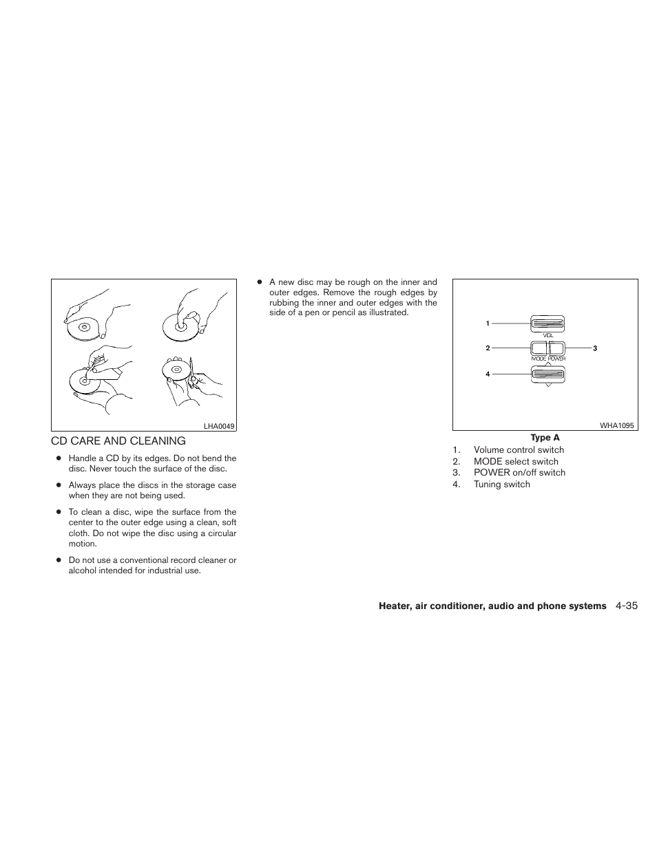 Cd care and cleaning -35 | NISSAN 2010 Xterra User Manual | Page 178 / 337