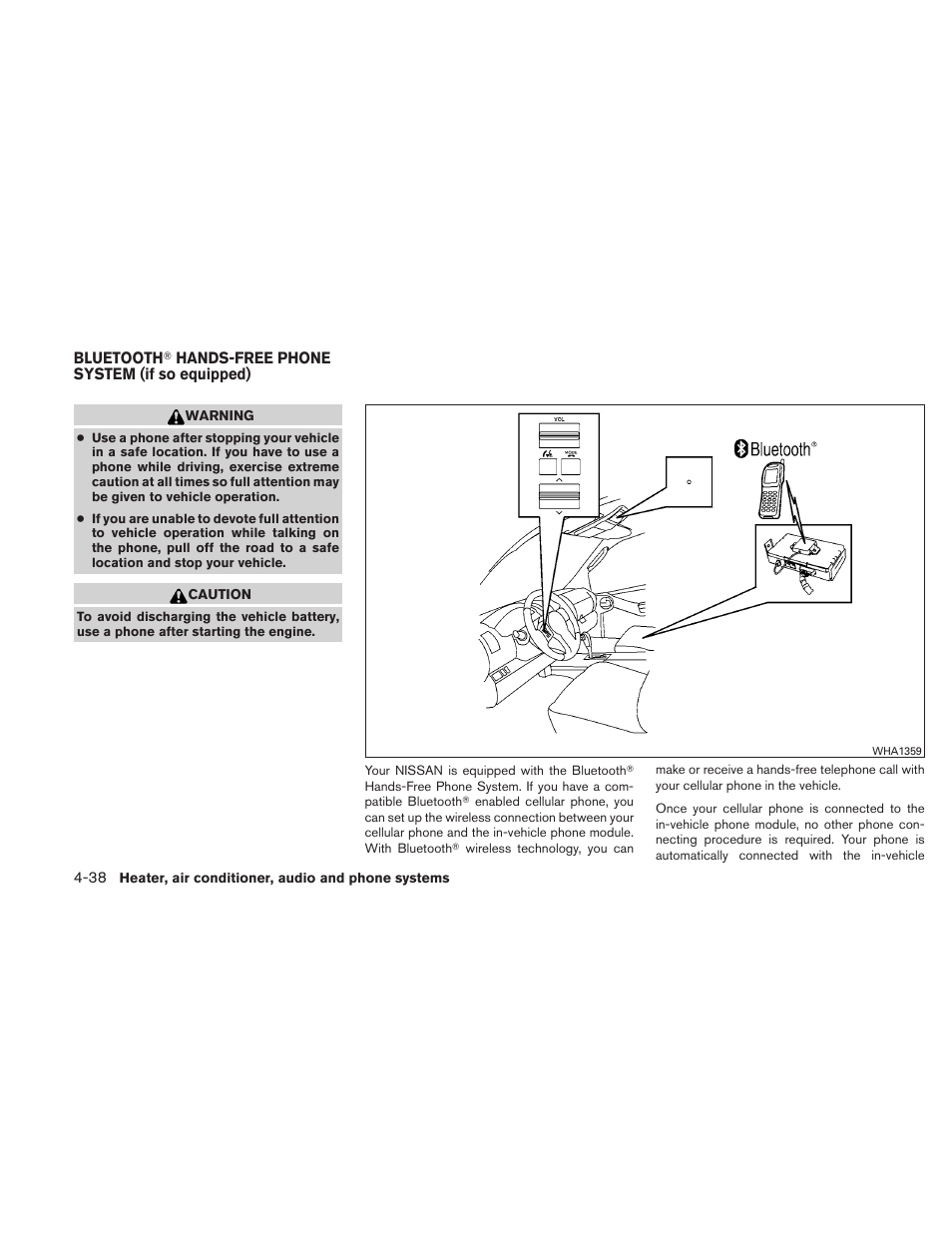 Bluetooth, Hands-free phone system, If so equipped) -38 | NISSAN 2010 Xterra User Manual | Page 181 / 337