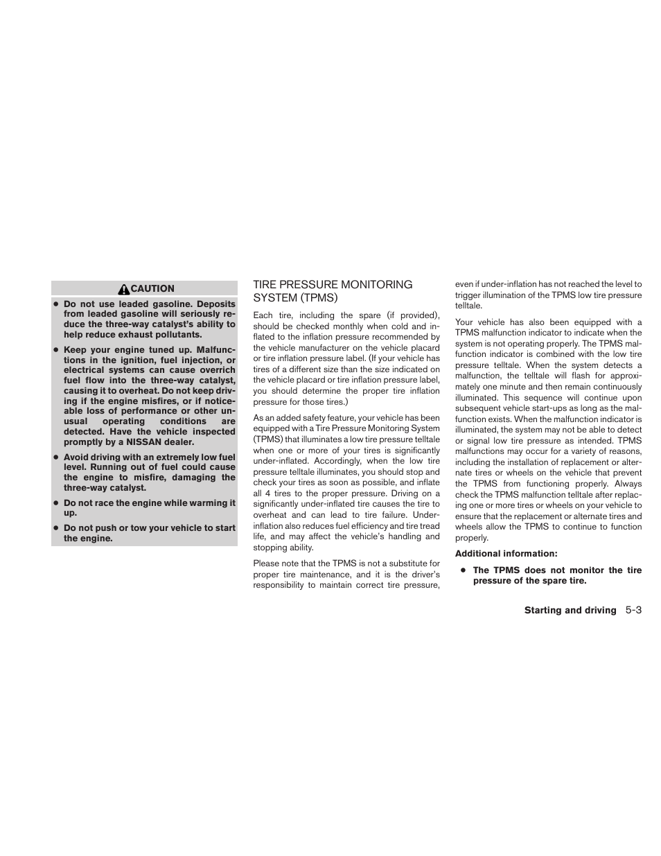 Tire pressure monitoring system (tpms) -3 | NISSAN 2010 Xterra User Manual | Page 198 / 337