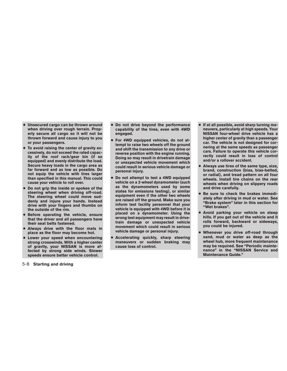 NISSAN 2010 Xterra User Manual | Page 203 / 337