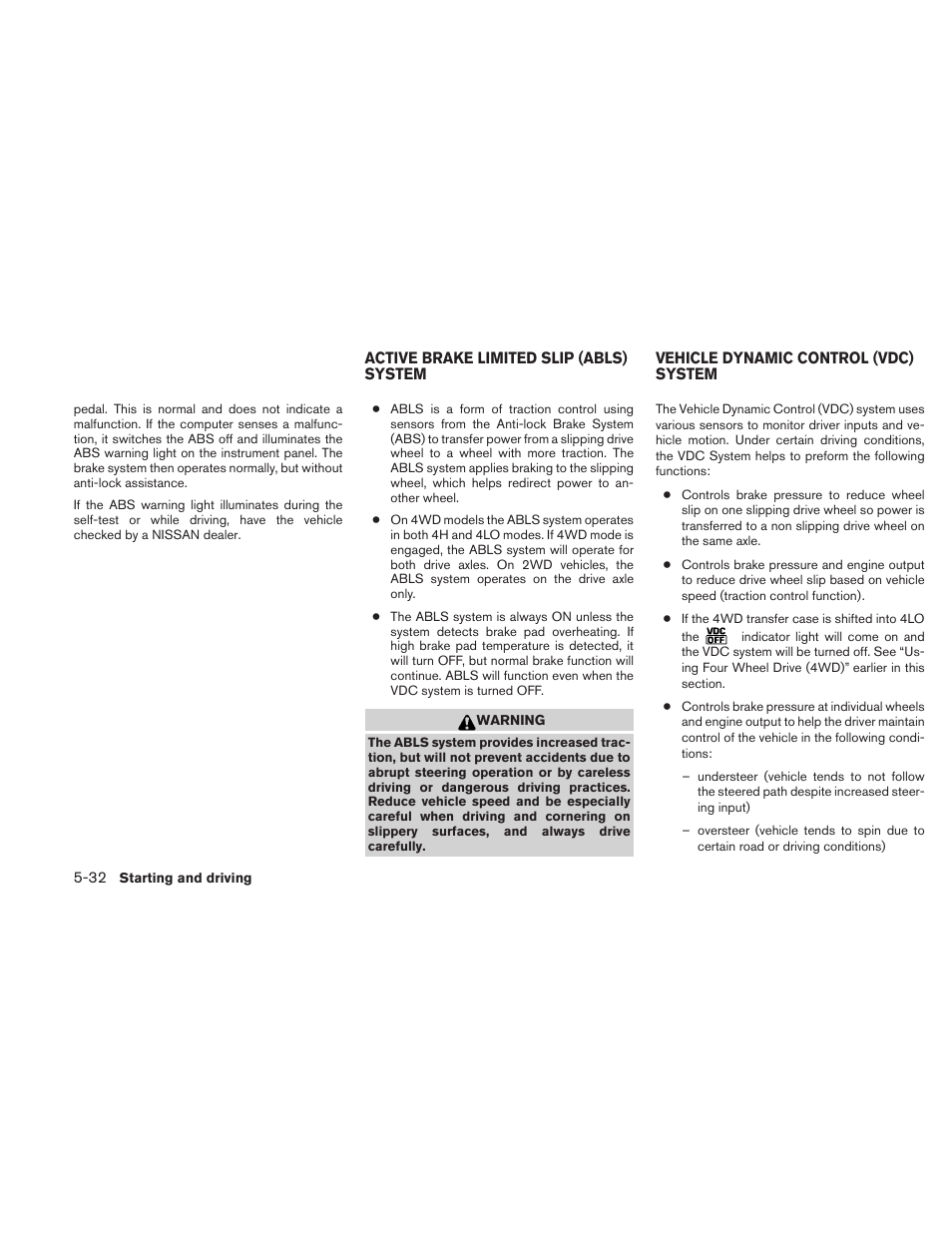 NISSAN 2010 Xterra User Manual | Page 227 / 337