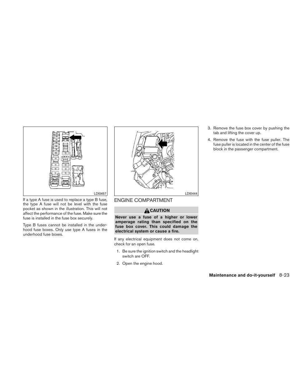 Engine compartment -23 | NISSAN 2010 Xterra User Manual | Page 276 / 337