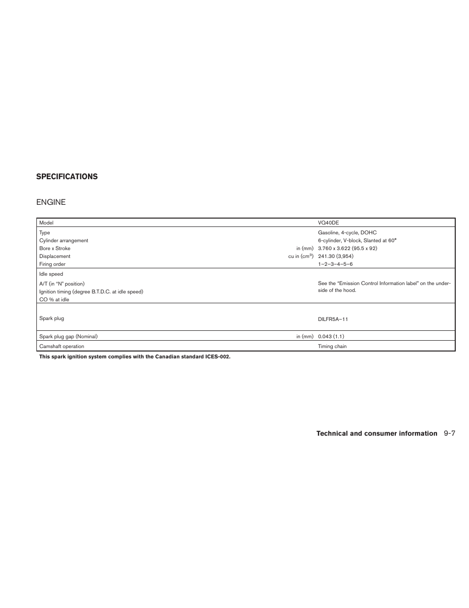 Specifications -7, Engine -7, Engine | Specifications | NISSAN 2010 Xterra User Manual | Page 302 / 337