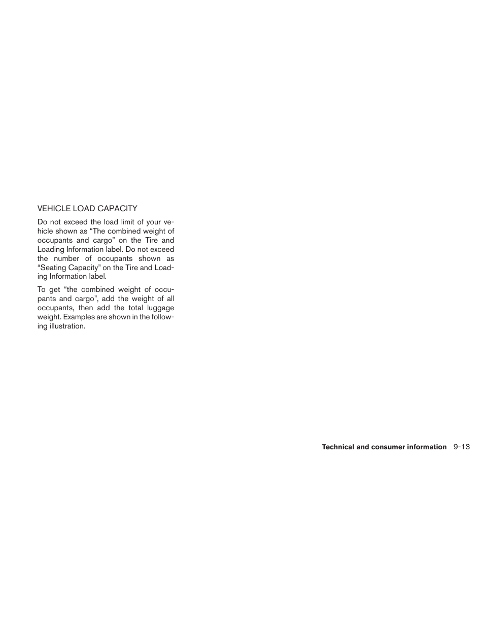 Vehicle load capacity -13 | NISSAN 2010 Xterra User Manual | Page 308 / 337