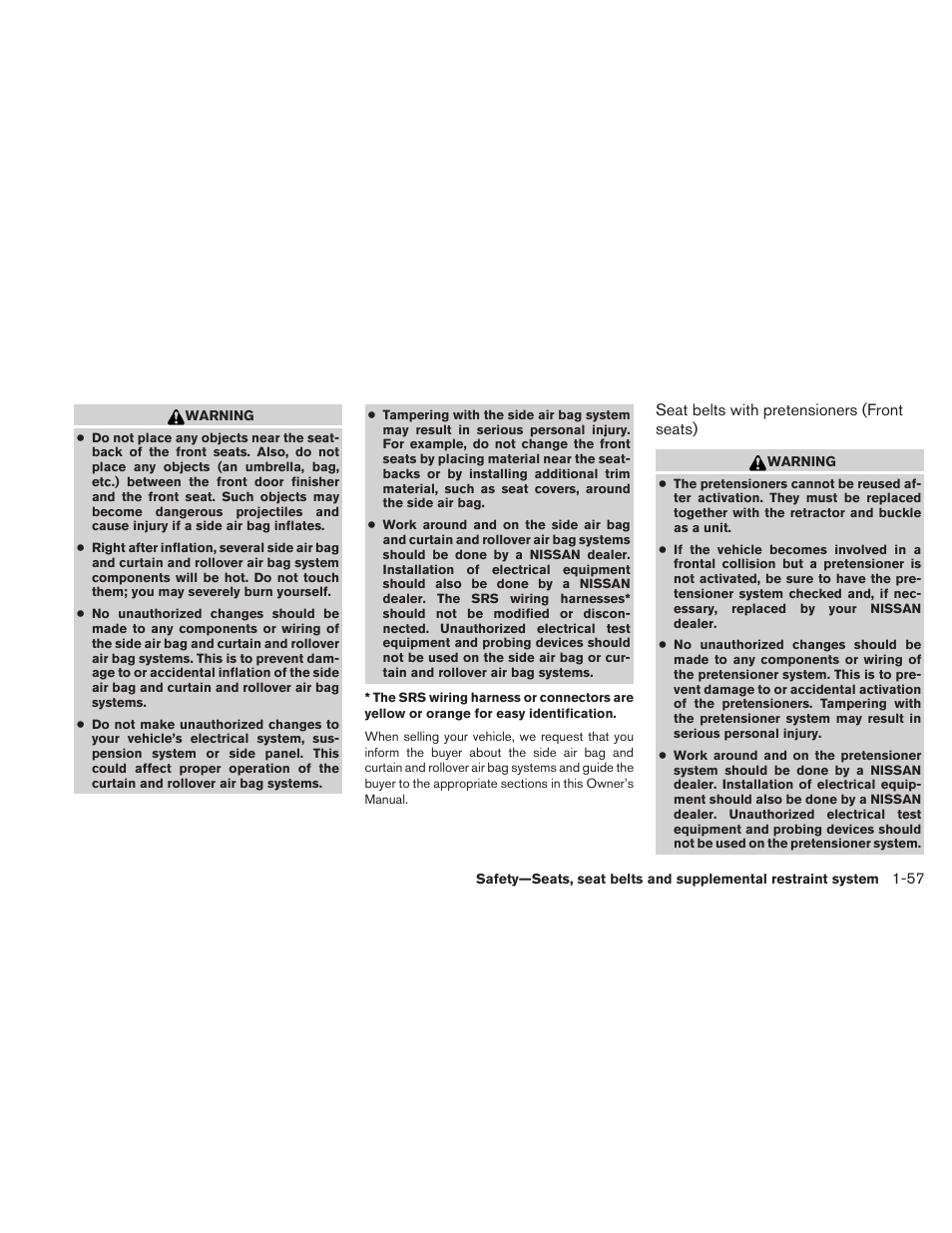 NISSAN 2010 Xterra User Manual | Page 74 / 337
