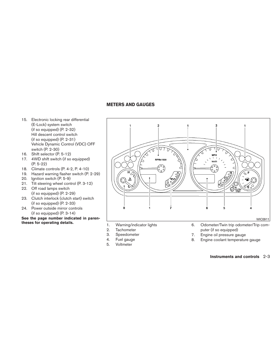 Meters and gauges -3 | NISSAN 2010 Xterra User Manual | Page 82 / 337