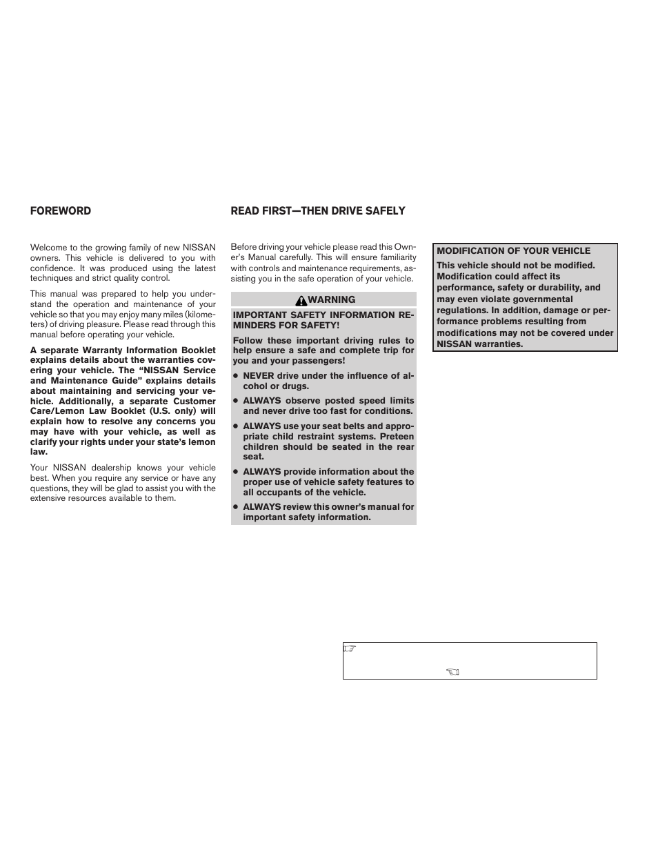 NISSAN 2006 Altima User Manual | 304 pages