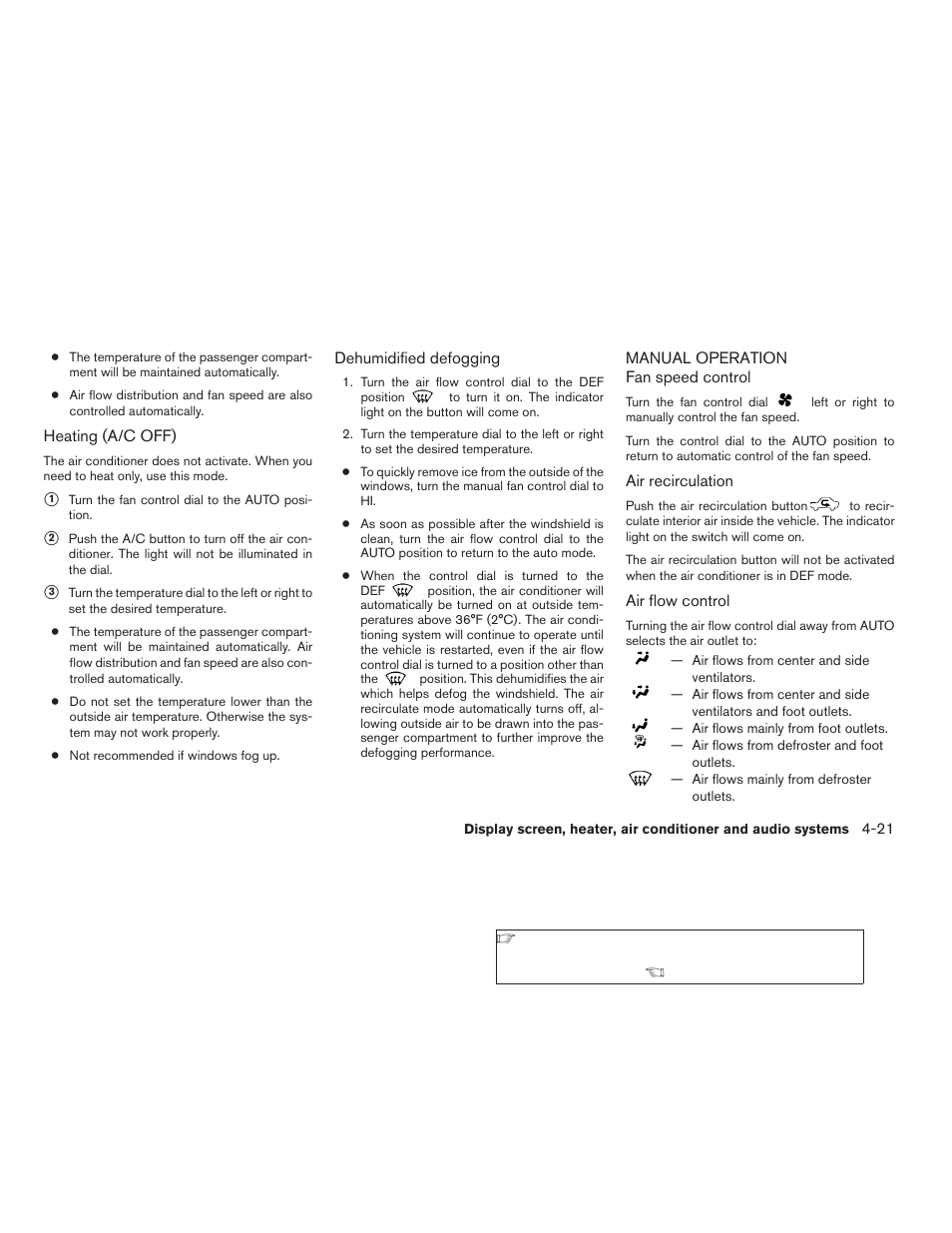 Manual operation -21 | NISSAN 2006 Altima User Manual | Page 151 / 304