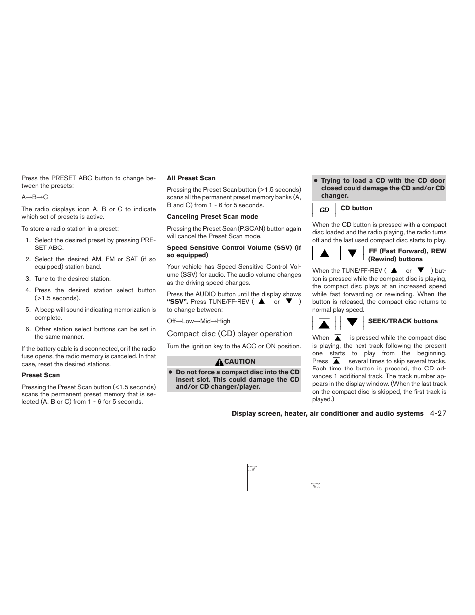 NISSAN 2006 Altima User Manual | Page 157 / 304