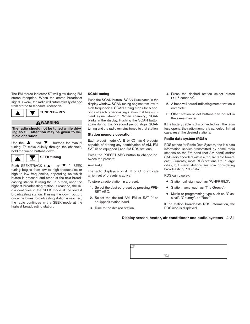 NISSAN 2006 Altima User Manual | Page 161 / 304