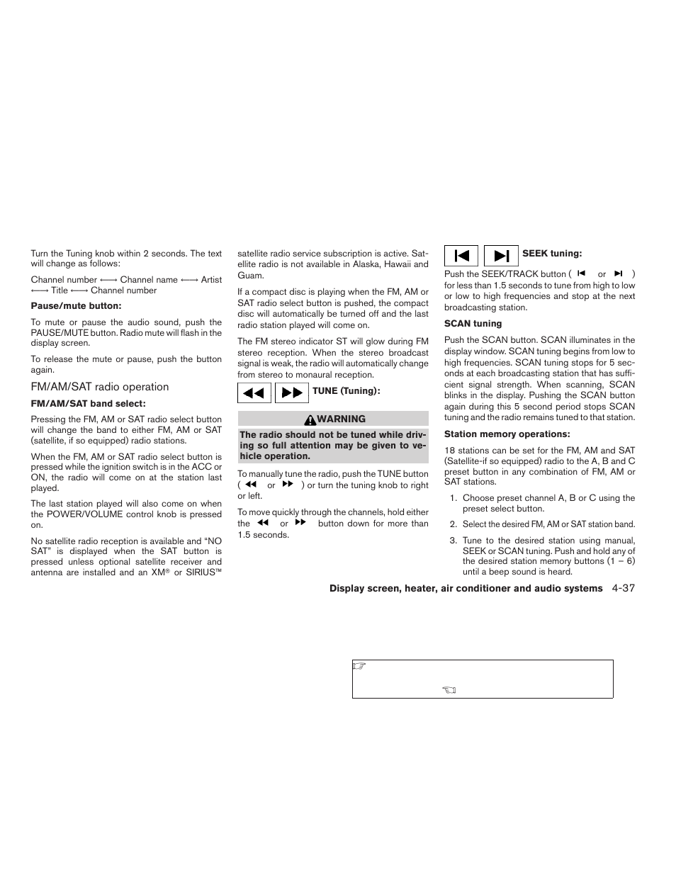 NISSAN 2006 Altima User Manual | Page 167 / 304