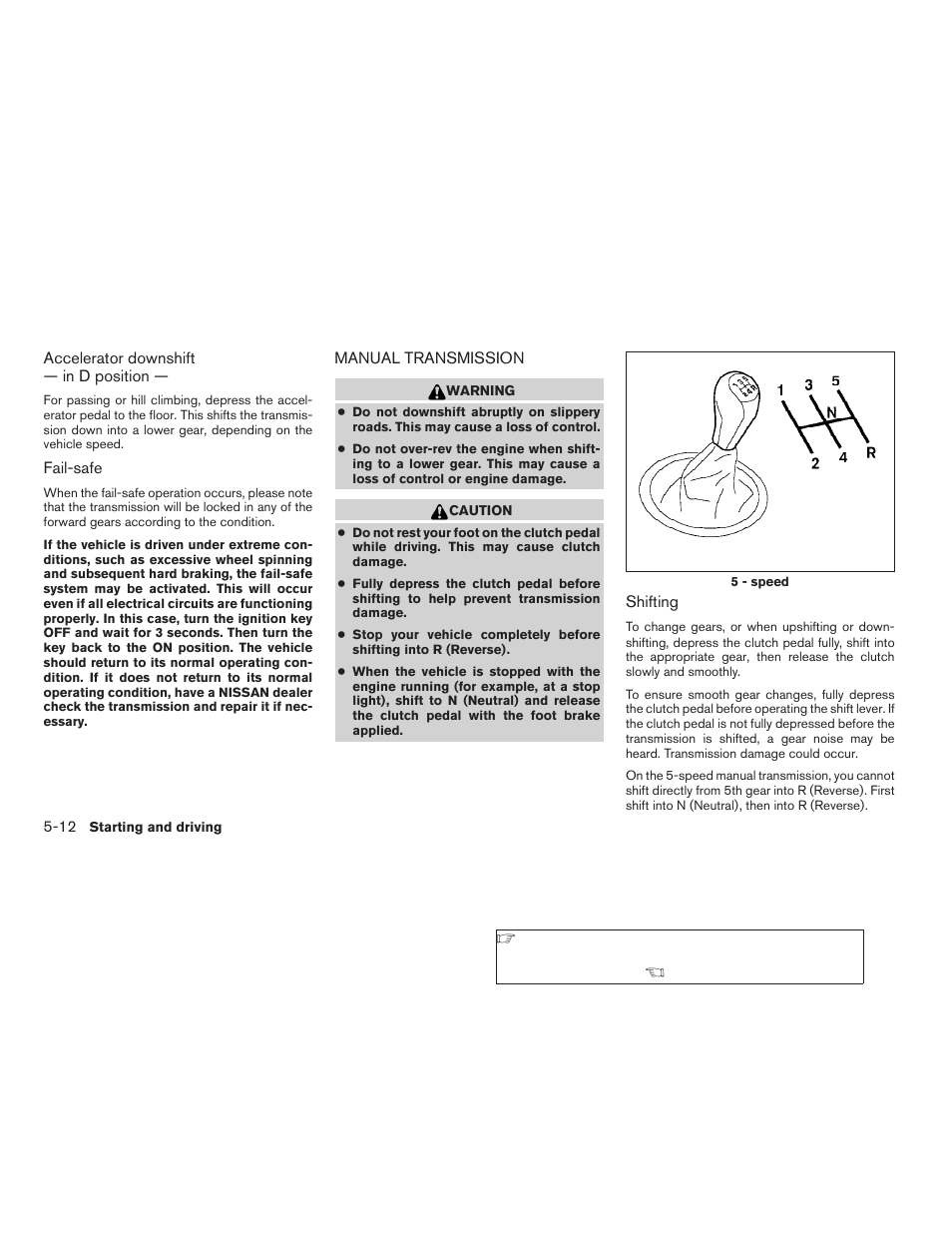 Manual transmission -12 | NISSAN 2006 Altima User Manual | Page 184 / 304