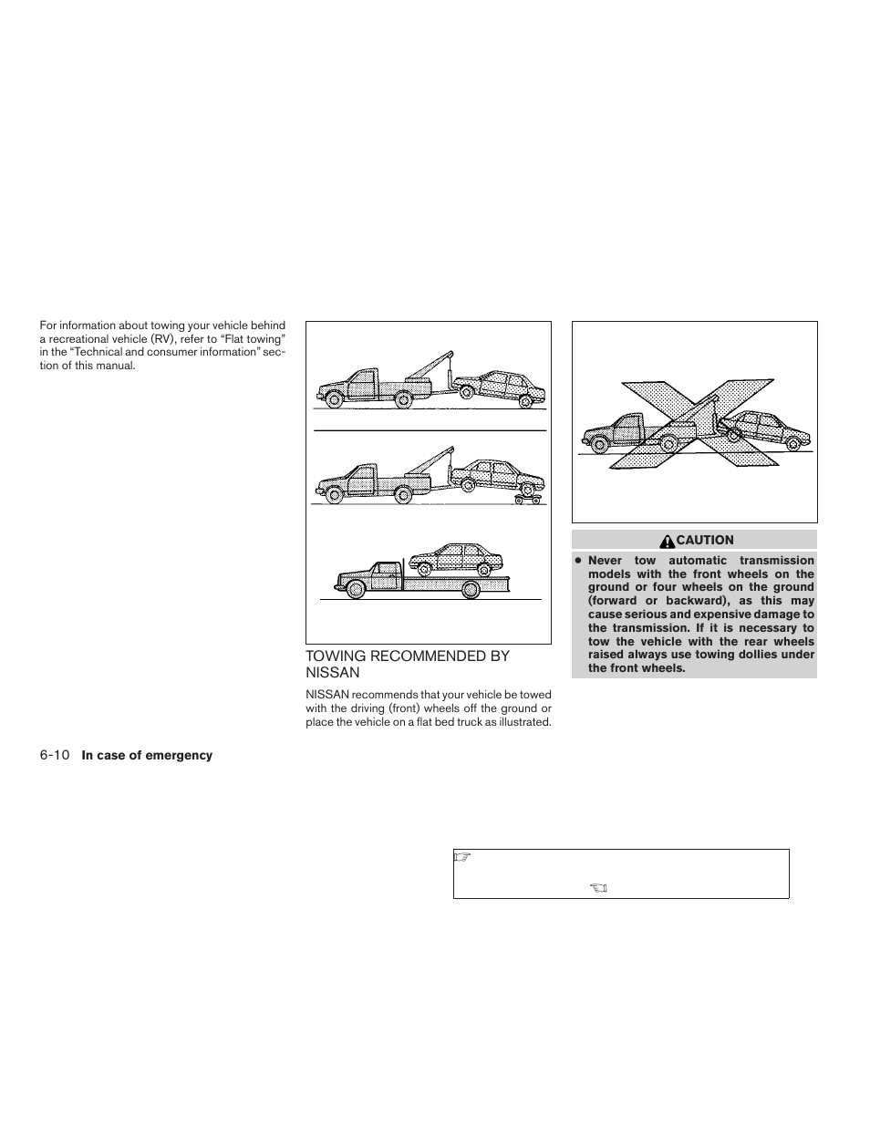 Towing recommended by nissan -10 | NISSAN 2006 Altima User Manual | Page 206 / 304