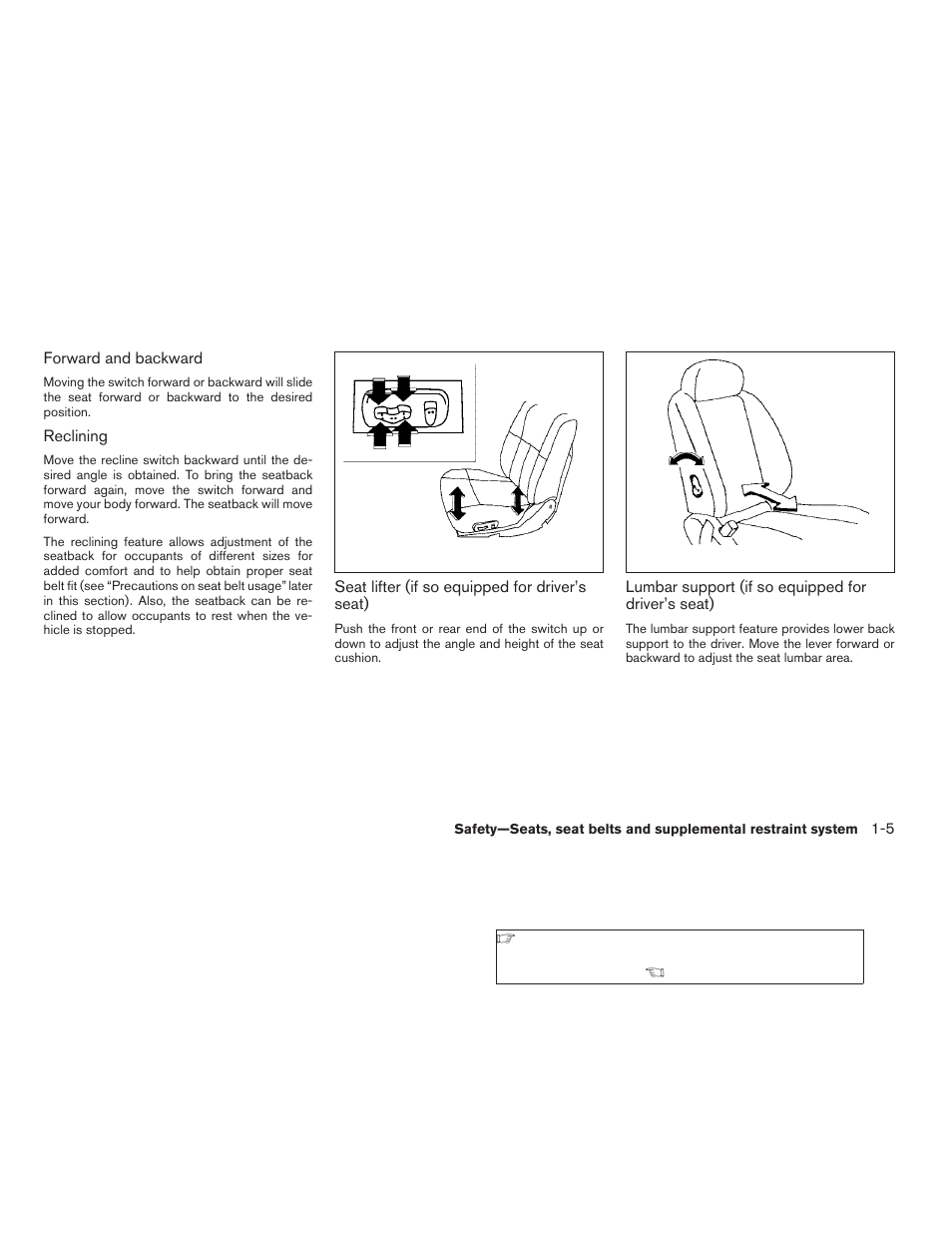 NISSAN 2006 Altima User Manual | Page 21 / 304