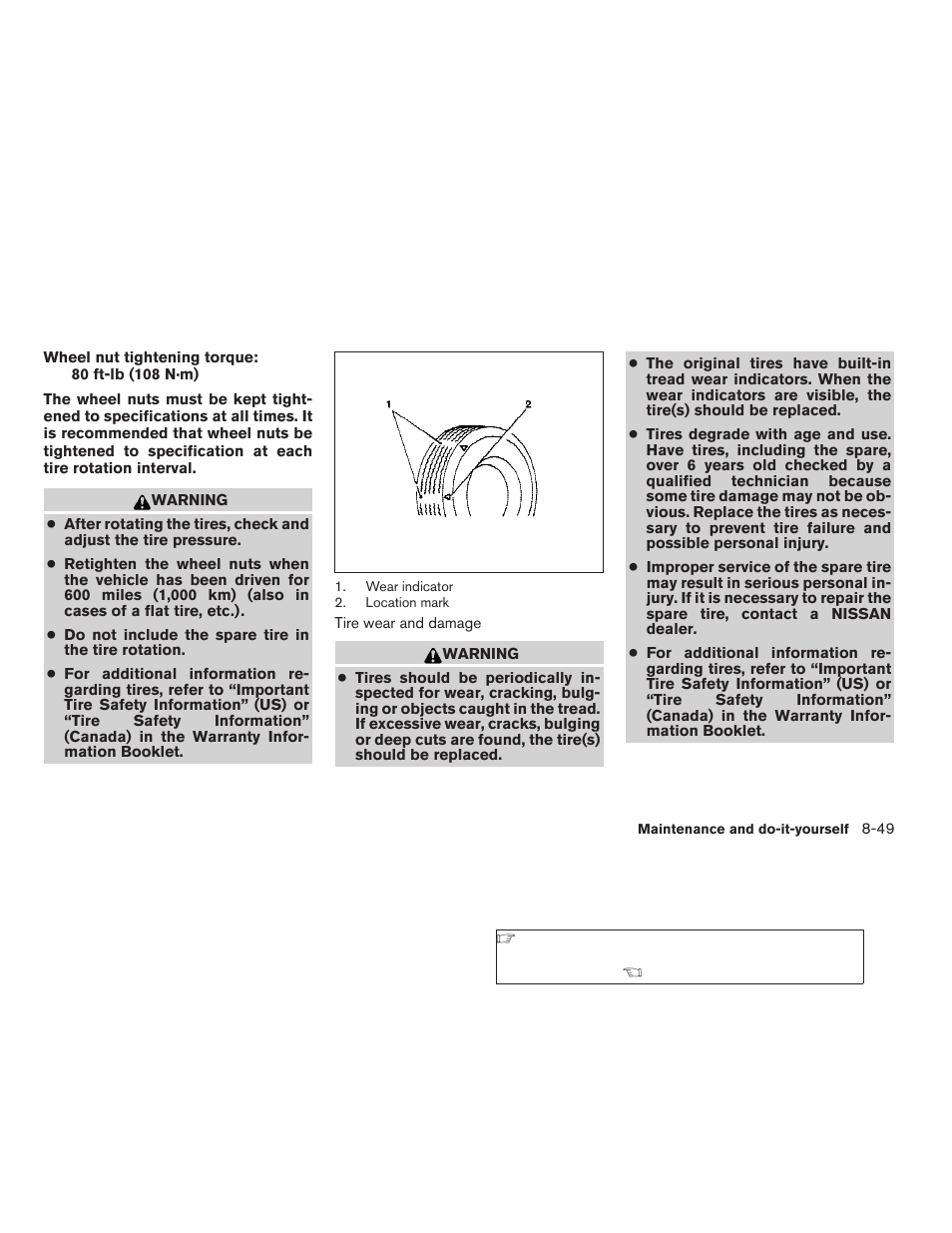 NISSAN 2006 Altima User Manual | Page 265 / 304