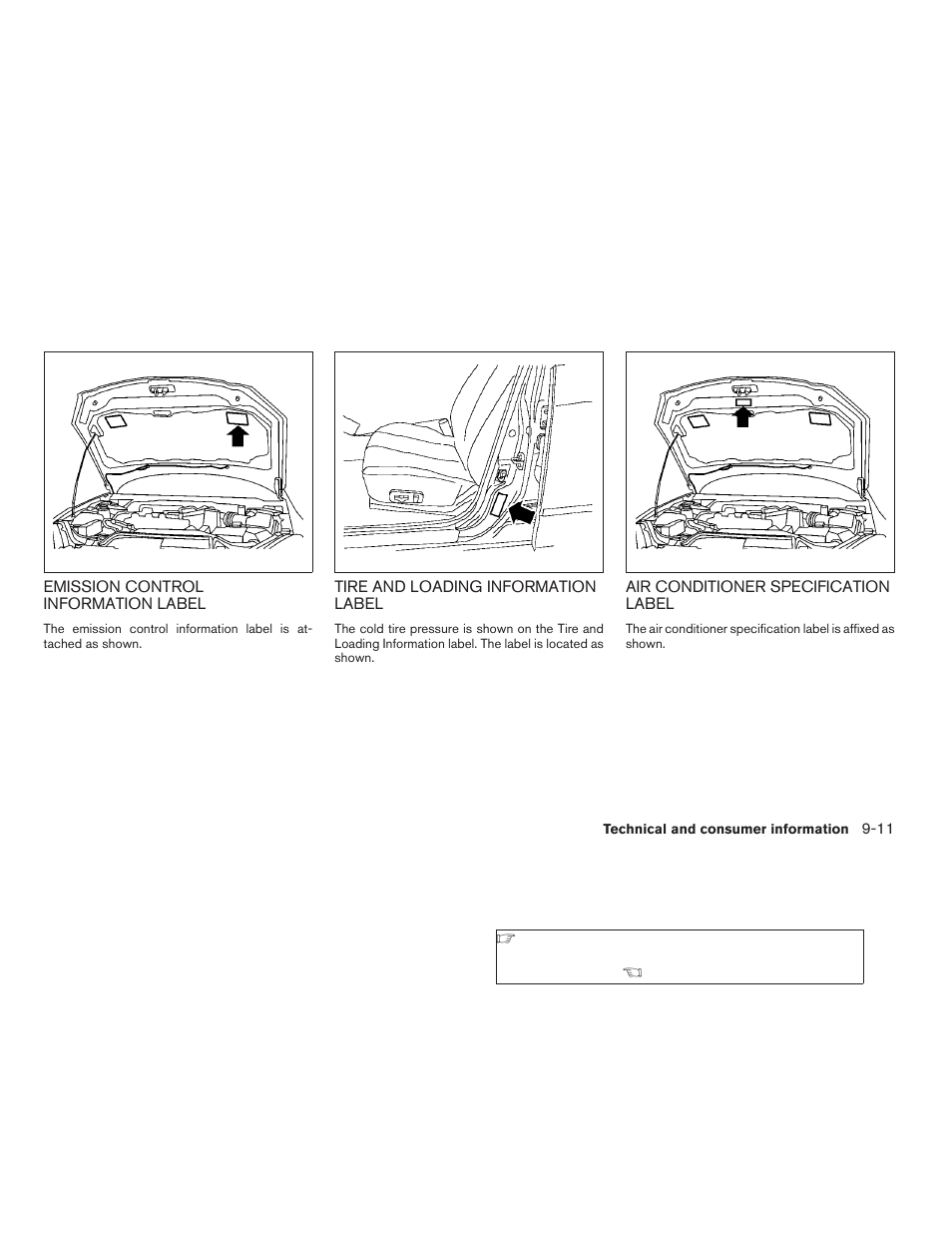 Air conditioner specification label -11 | NISSAN 2006 Altima User Manual | Page 279 / 304