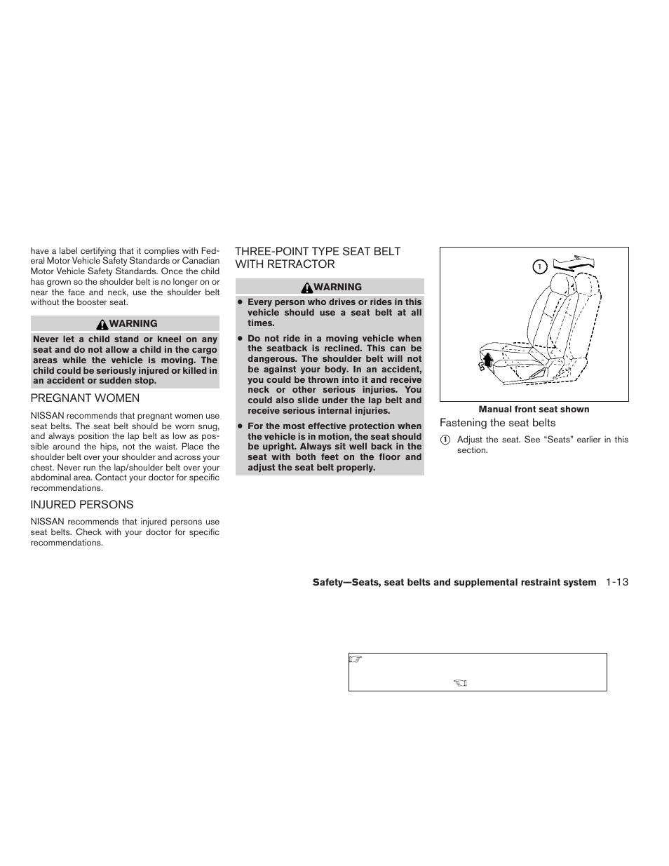 NISSAN 2006 Altima User Manual | Page 29 / 304