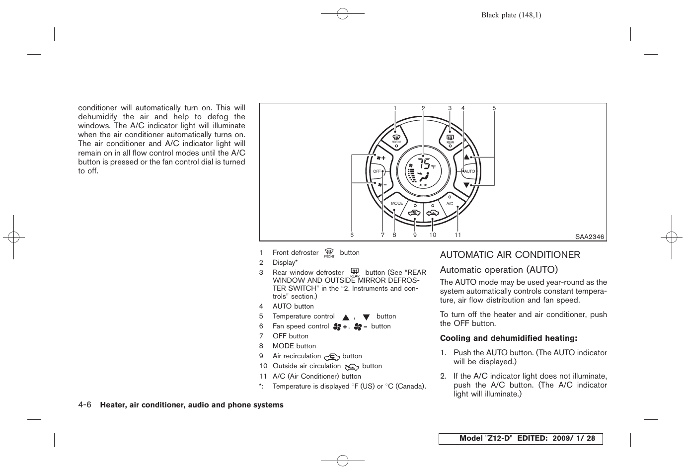Automatic air conditioner -6 | NISSAN Z12-D User Manual | Page 150 / 321