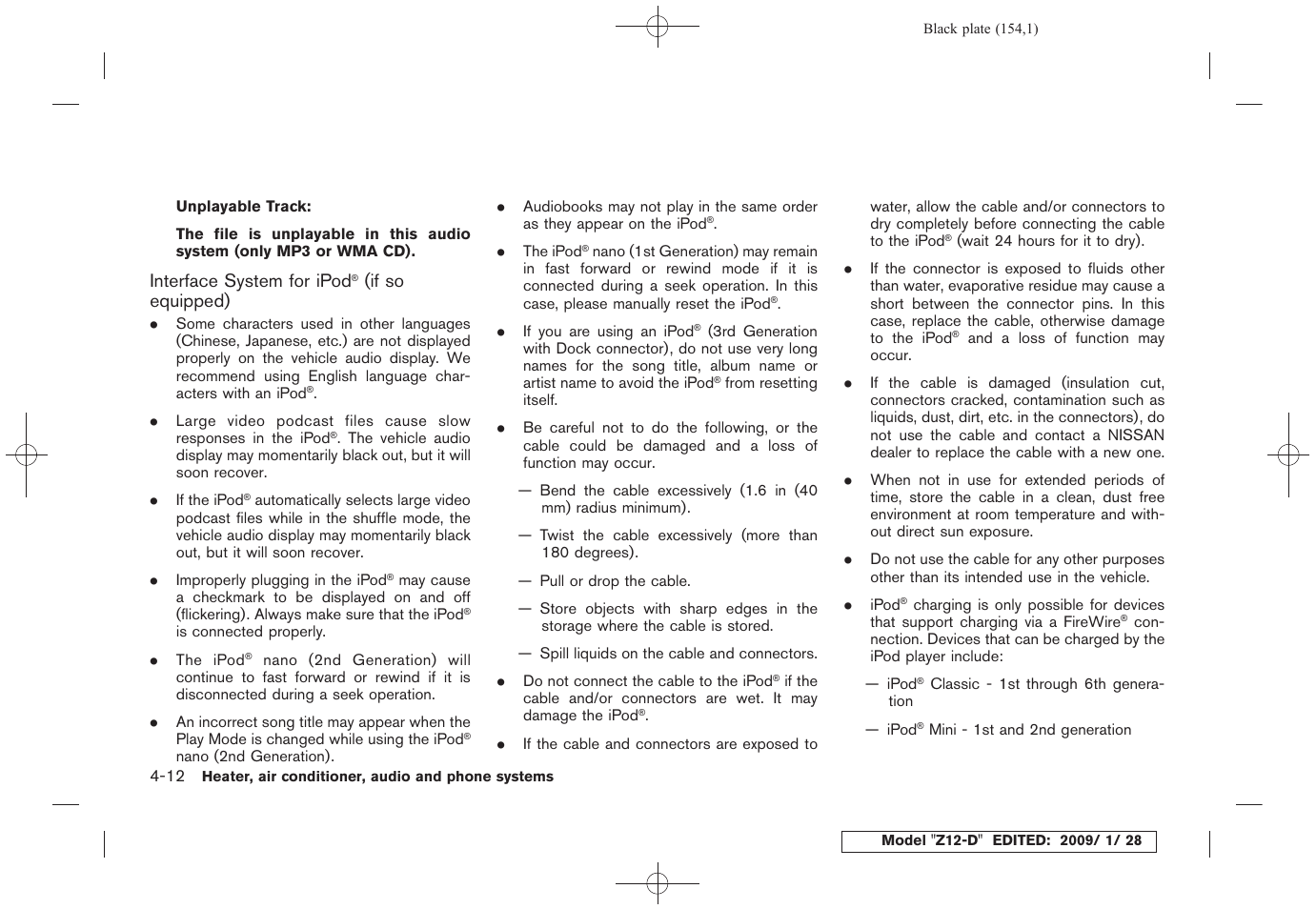 NISSAN Z12-D User Manual | Page 156 / 321