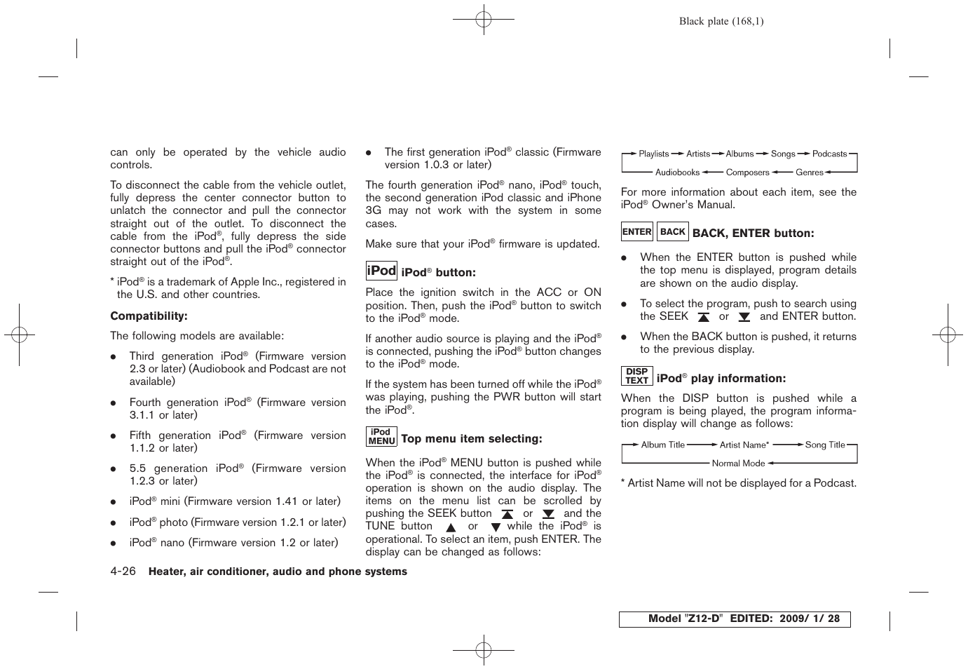 NISSAN Z12-D User Manual | Page 170 / 321