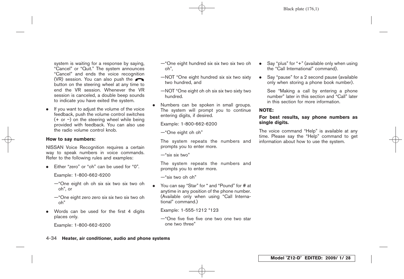 NISSAN Z12-D User Manual | Page 178 / 321