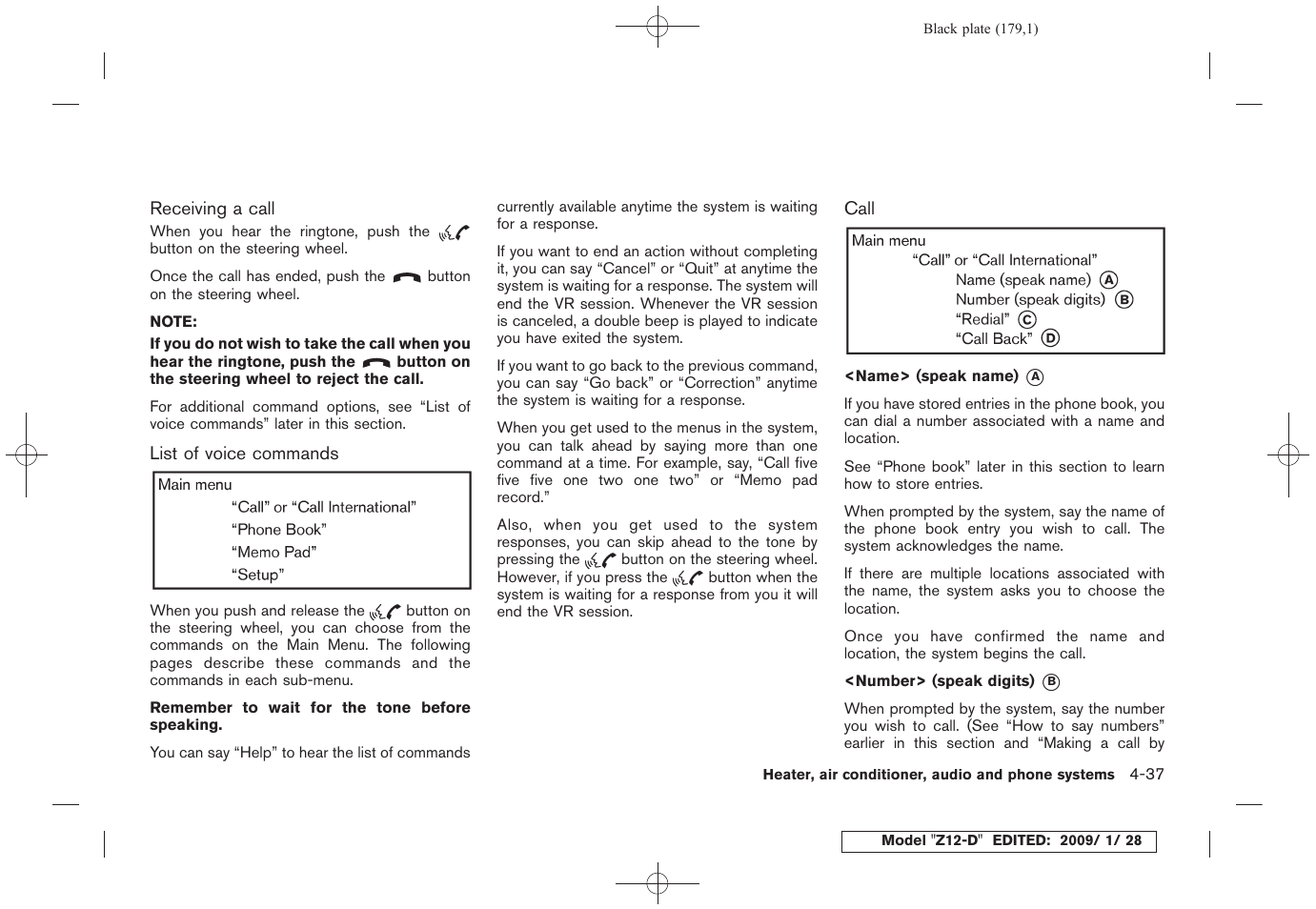 NISSAN Z12-D User Manual | Page 181 / 321