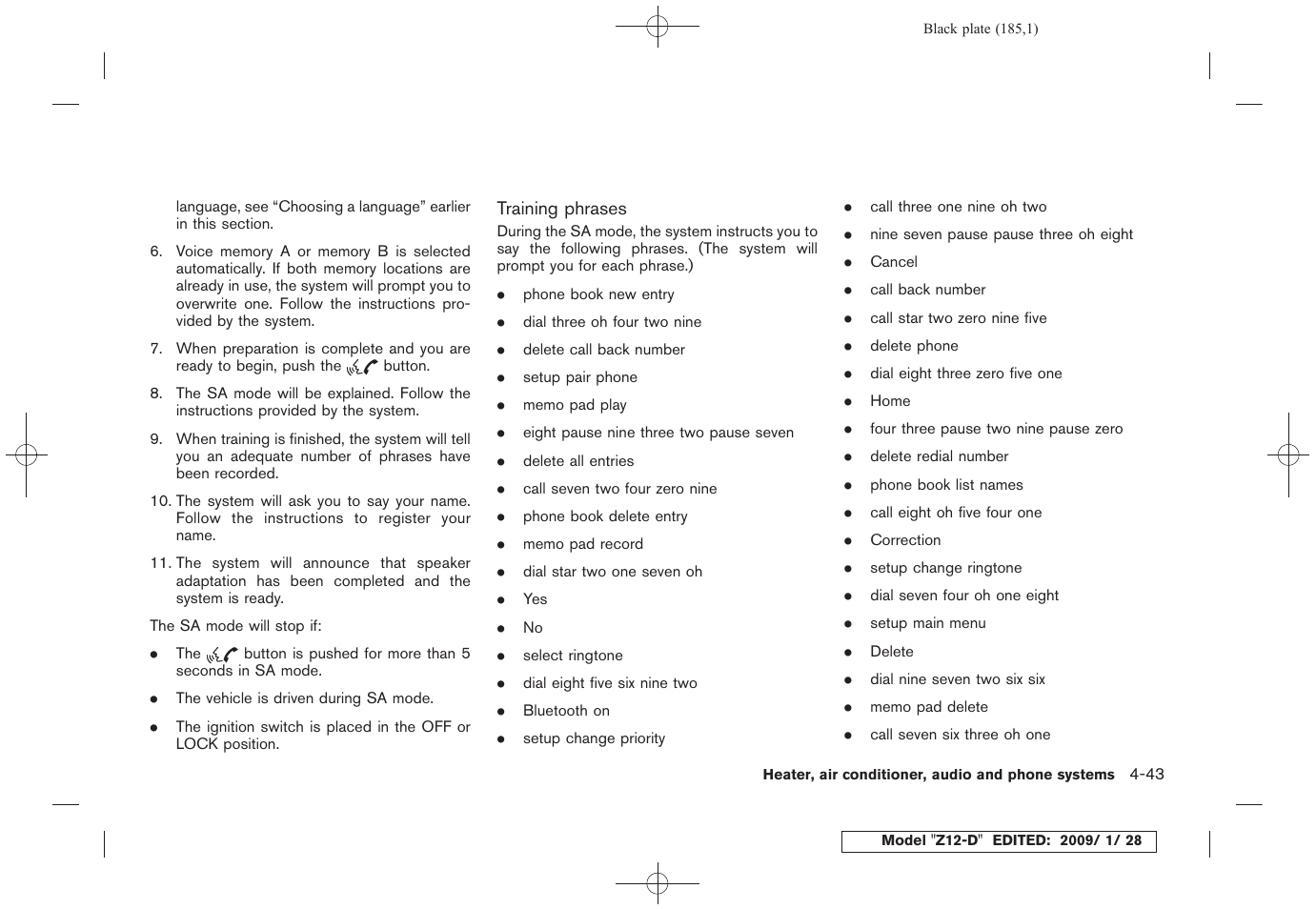 NISSAN Z12-D User Manual | Page 187 / 321