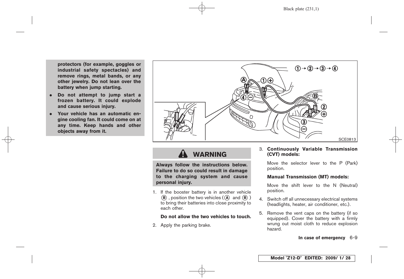 Warning | NISSAN Z12-D User Manual | Page 233 / 321