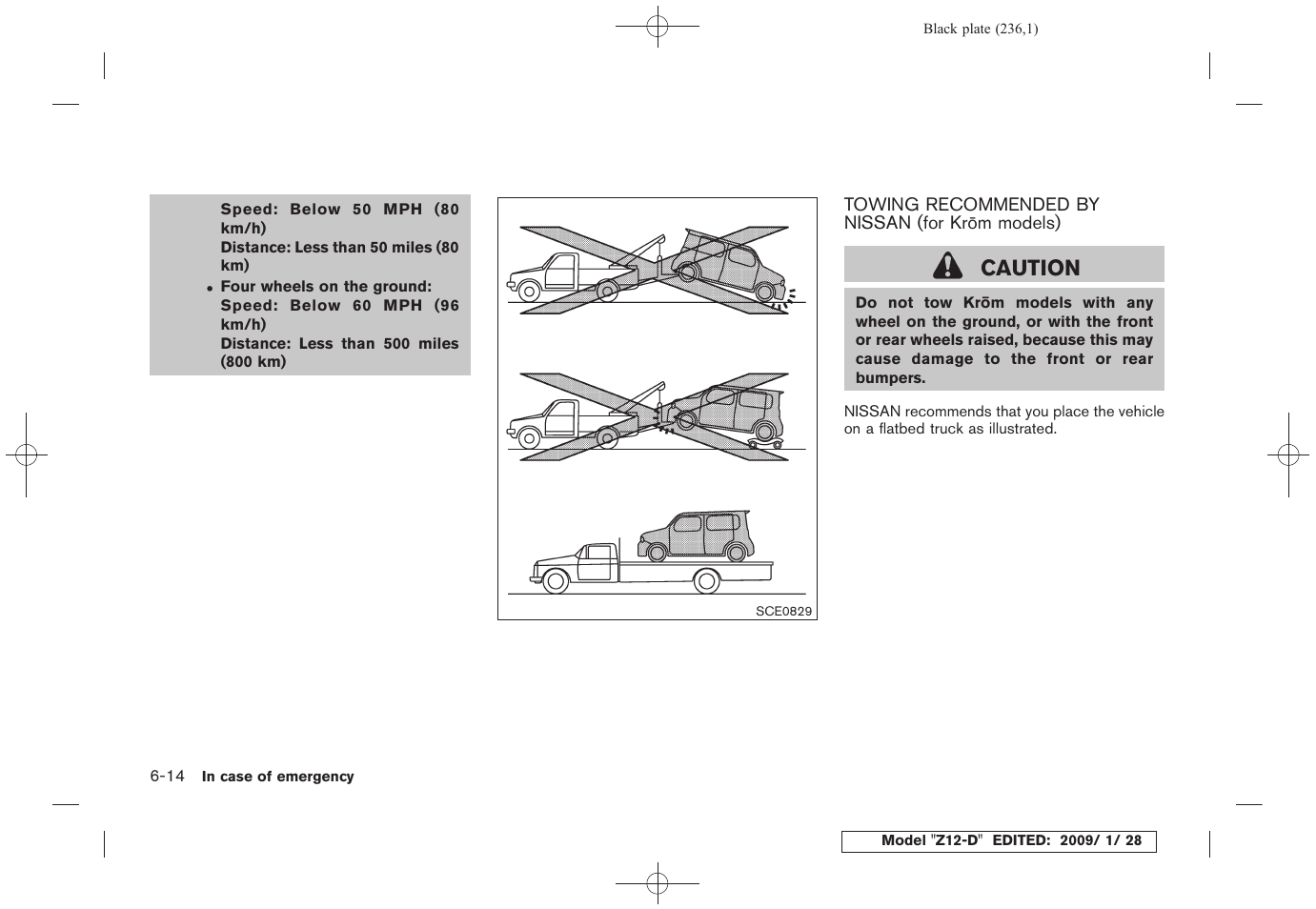 Caution | NISSAN Z12-D User Manual | Page 238 / 321