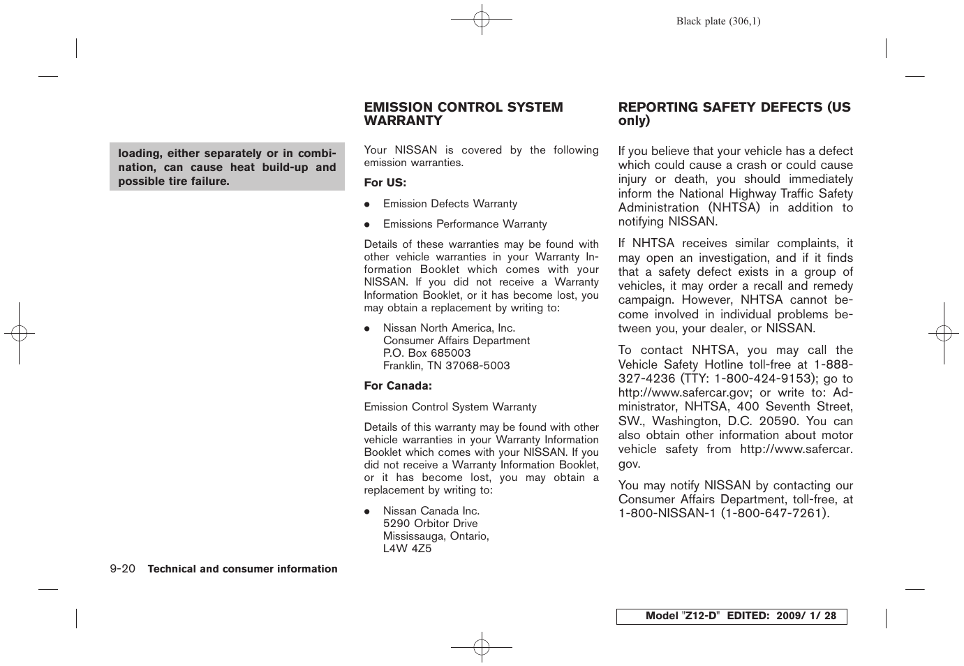 NISSAN Z12-D User Manual | Page 308 / 321