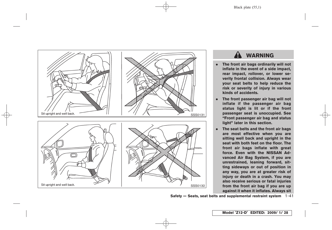 Warning | NISSAN Z12-D User Manual | Page 57 / 321