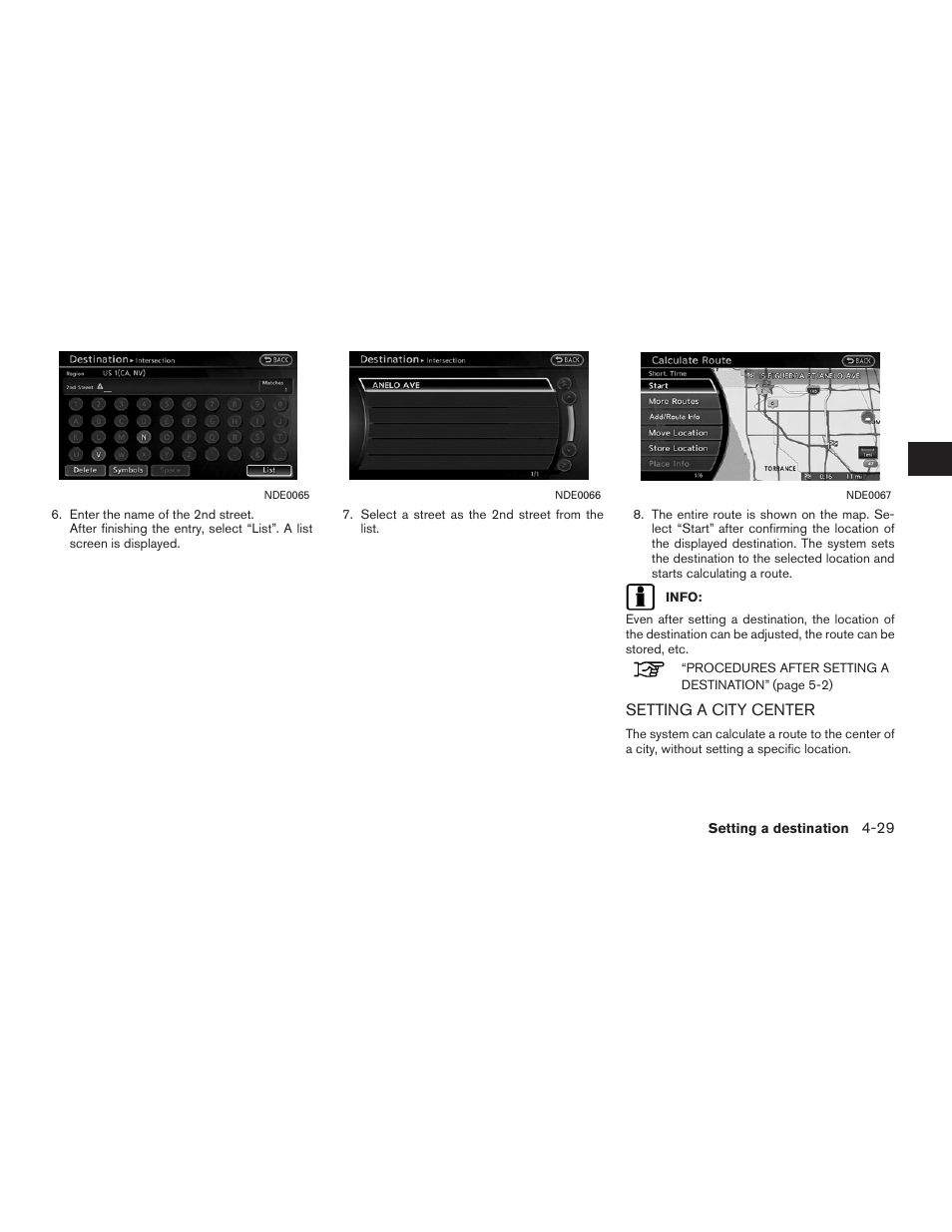 Setting a city center -29 | NISSAN 2011 Altima Hybrid User Manual | Page 103 / 315