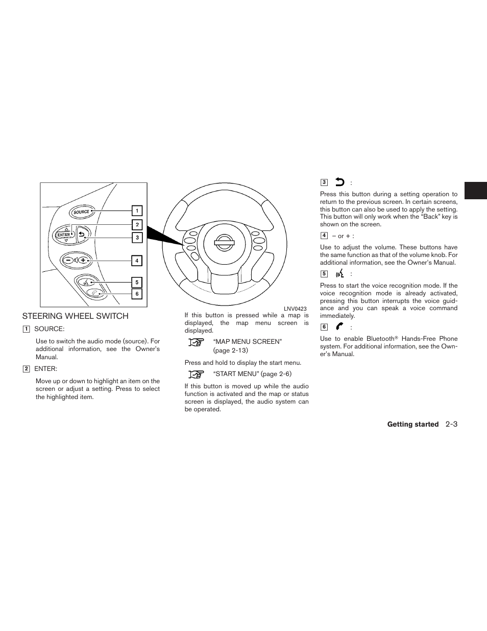 Steering wheel switch -3 | NISSAN 2011 Altima Hybrid User Manual | Page 11 / 315