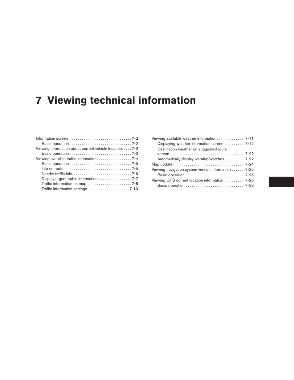 Viewing technical information, 7 viewing technical information | NISSAN 2011 Altima Hybrid User Manual | Page 189 / 315