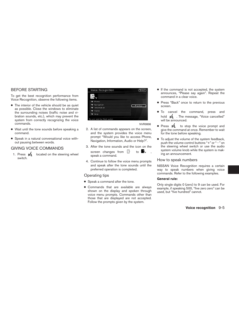 Before starting -5 giving voice commands -5 | NISSAN 2011 Altima Hybrid User Manual | Page 241 / 315