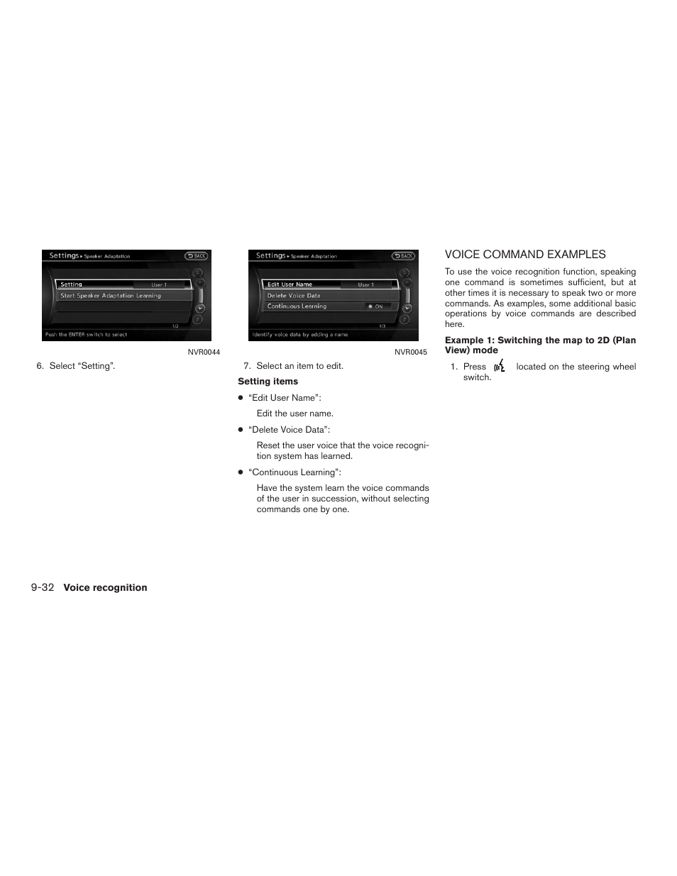 Voice command examples -32 | NISSAN 2011 Altima Hybrid User Manual | Page 268 / 315