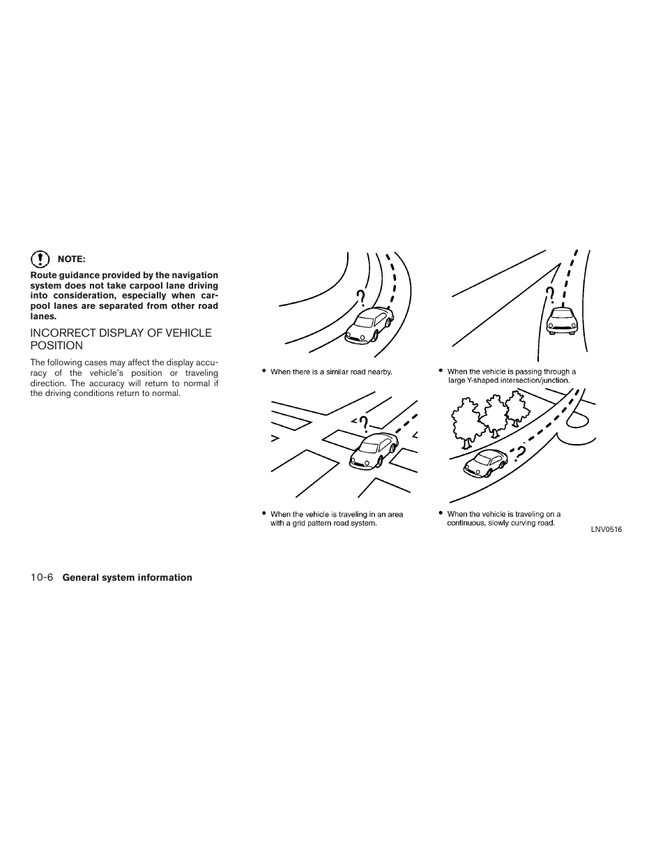 Incorrect display of vehicle position -6 | NISSAN 2011 Altima Hybrid User Manual | Page 280 / 315