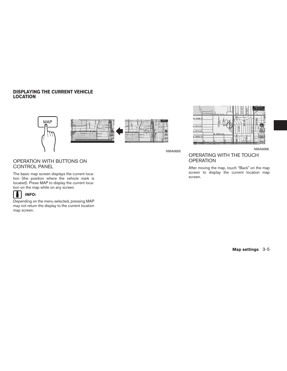 Displaying the current vehicle location -5 | NISSAN 2011 Altima Hybrid User Manual | Page 51 / 315